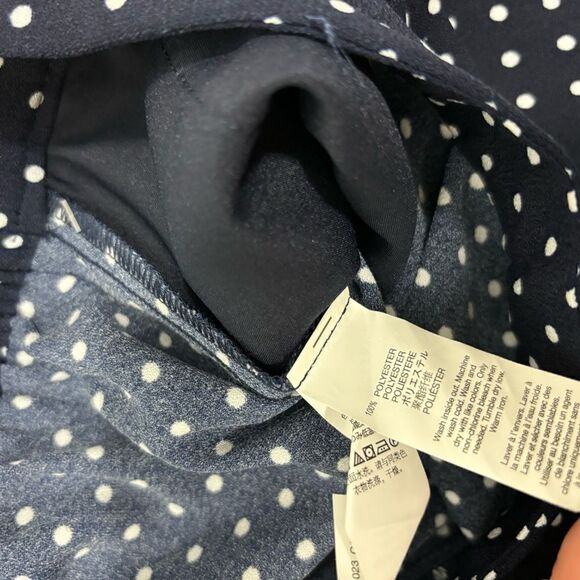 NWT Gap Pleated Navy Polka Dot Flowy Skirt Shorts - Picture 4 of 8